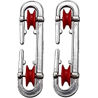 Ohahaclothesline Spreader Clothesline Pulley Clothesline Tightener For Long Clothesline And Heavy Loads 2 Pack Plastic Black