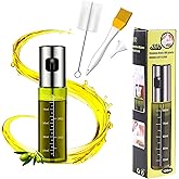YxoMngHo Oil Sprayer for Cooking - Olive & Avocado Oil Spray Bottle | 100ml Food Grade Glass Mister with Adjustable Nozzle fo