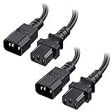 Cable Matters 2-Pack Computer to PDU Power Extension Cord, Power Extension Cable 6 ft (IEC C14 to IEC C13 PDU Power Cord)