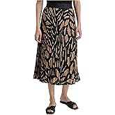 DKNY Womens Pull On Pleated Midi Skirt