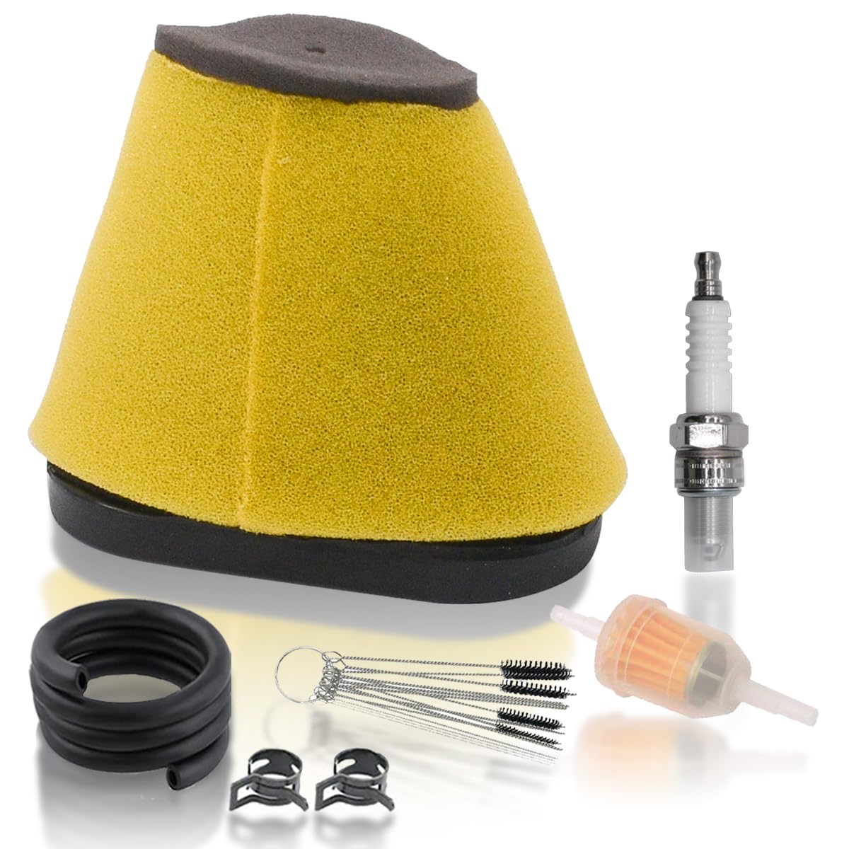 Photo 1 of Air Filter Foam & Oil Filter & Spark Plug Fit for 2001 2002 2003 2004 2005 Yamaha Raptor 660 660R YFM660R, 2GU-14468-00-00, 5LP-14451-01-00, 5DM-13440-00-00
