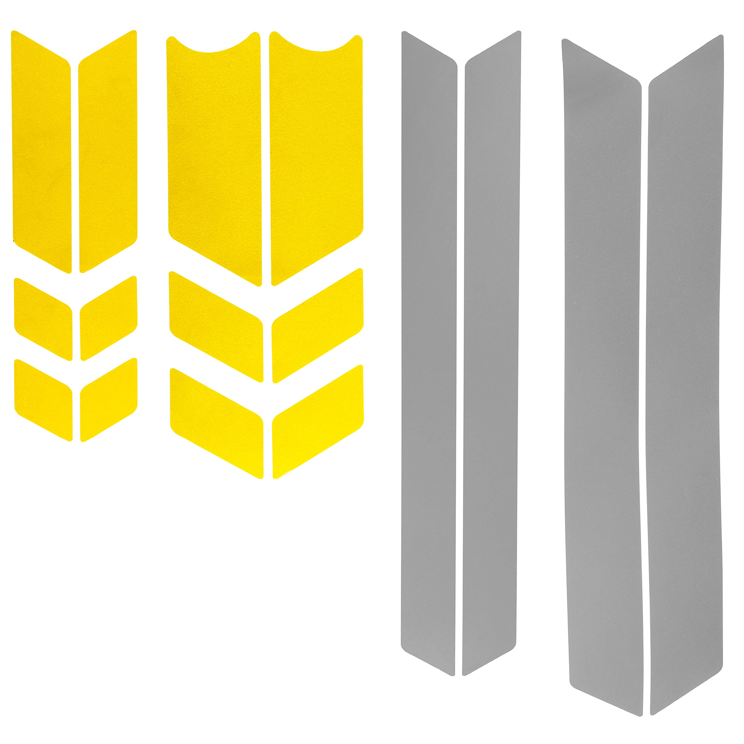 Vestigia® - Scooter Reflective Body Sticker For Xiaomi M365 Electric Scooter - Accessories Reflective Safety Stickers - Spare Parts for E-scooter (Orange-Silver)