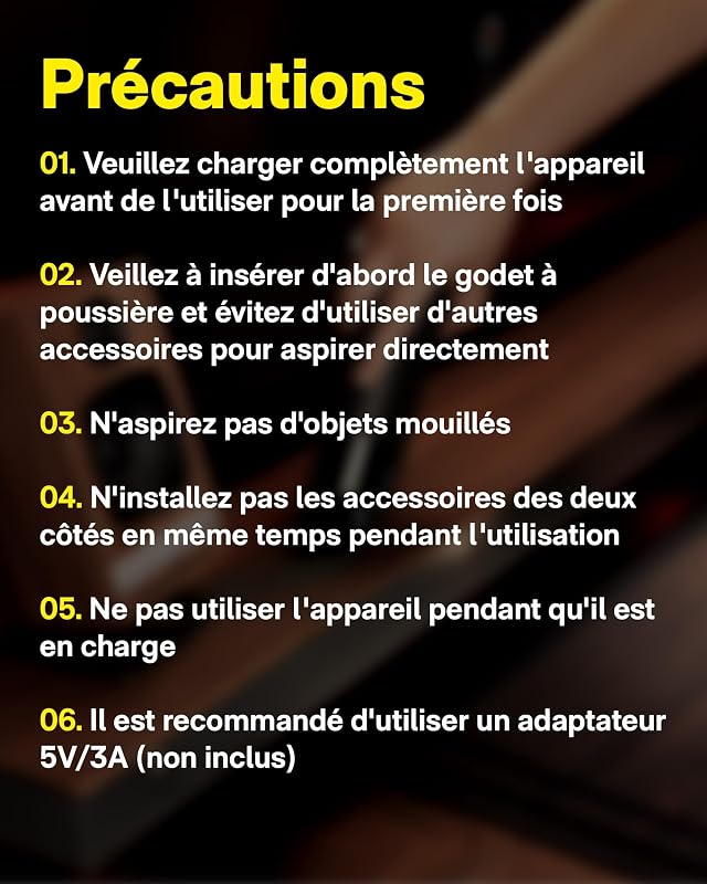Mini Aspirateur à Main 4 en 1, 15000 PA Souffleur de Poussière Voiture