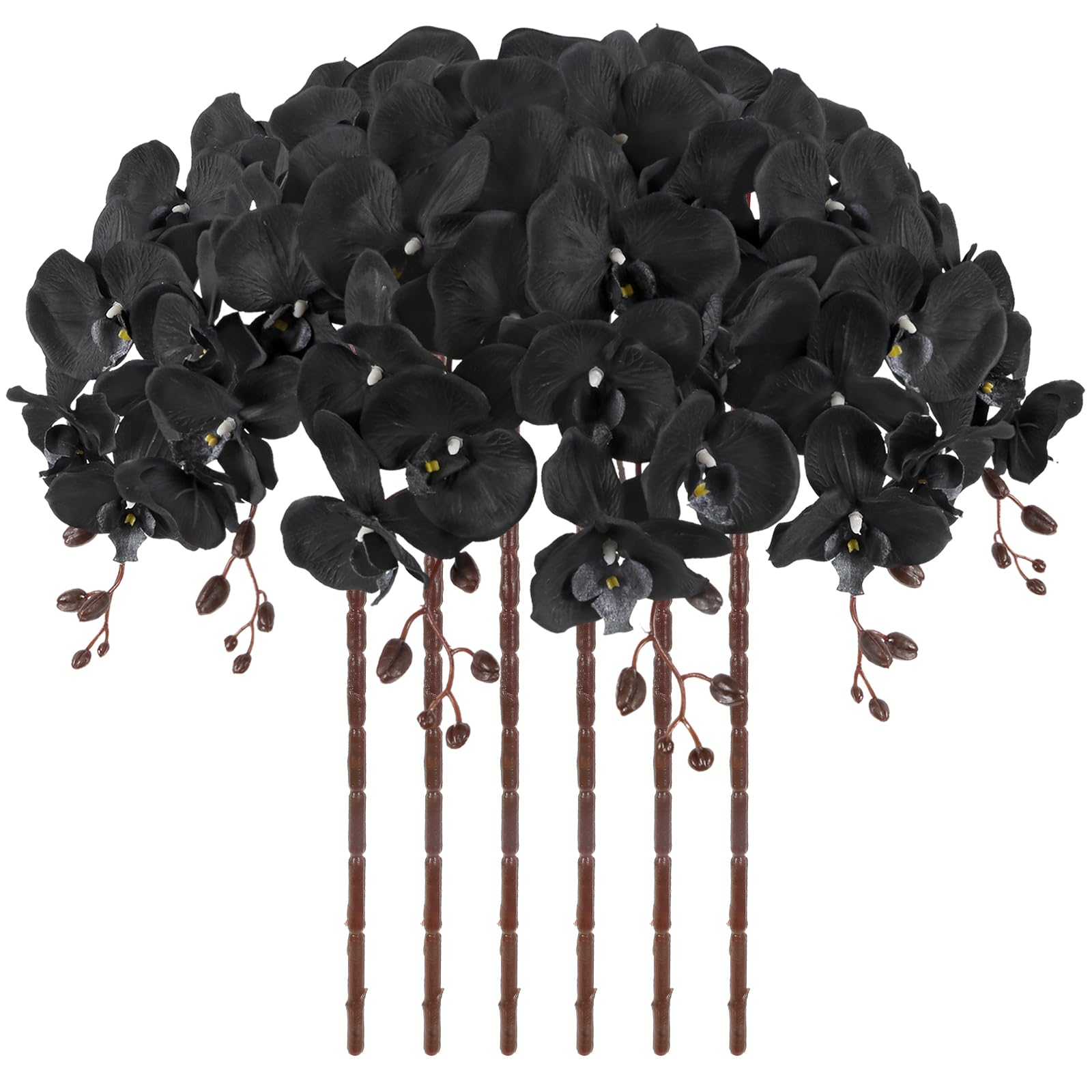 ICBOX 6PCS 41in Artificial Orchid Flowers Faux