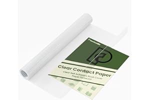 practicalWs Clear Gemstone Contact Paper Peel and Stick - Protector for Book Cover, Crafts, Documents, Wall - Self Adhesive Film Paper for Countertop Waterproof (17.7in x 5ft/Roll)