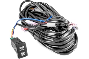 WeiSen 3-Lead LED Wiring Harness kit Light Bar Switch & Spot Light Compatible with Toyota Tacoma Tundra 4Runner RAV4 Highland