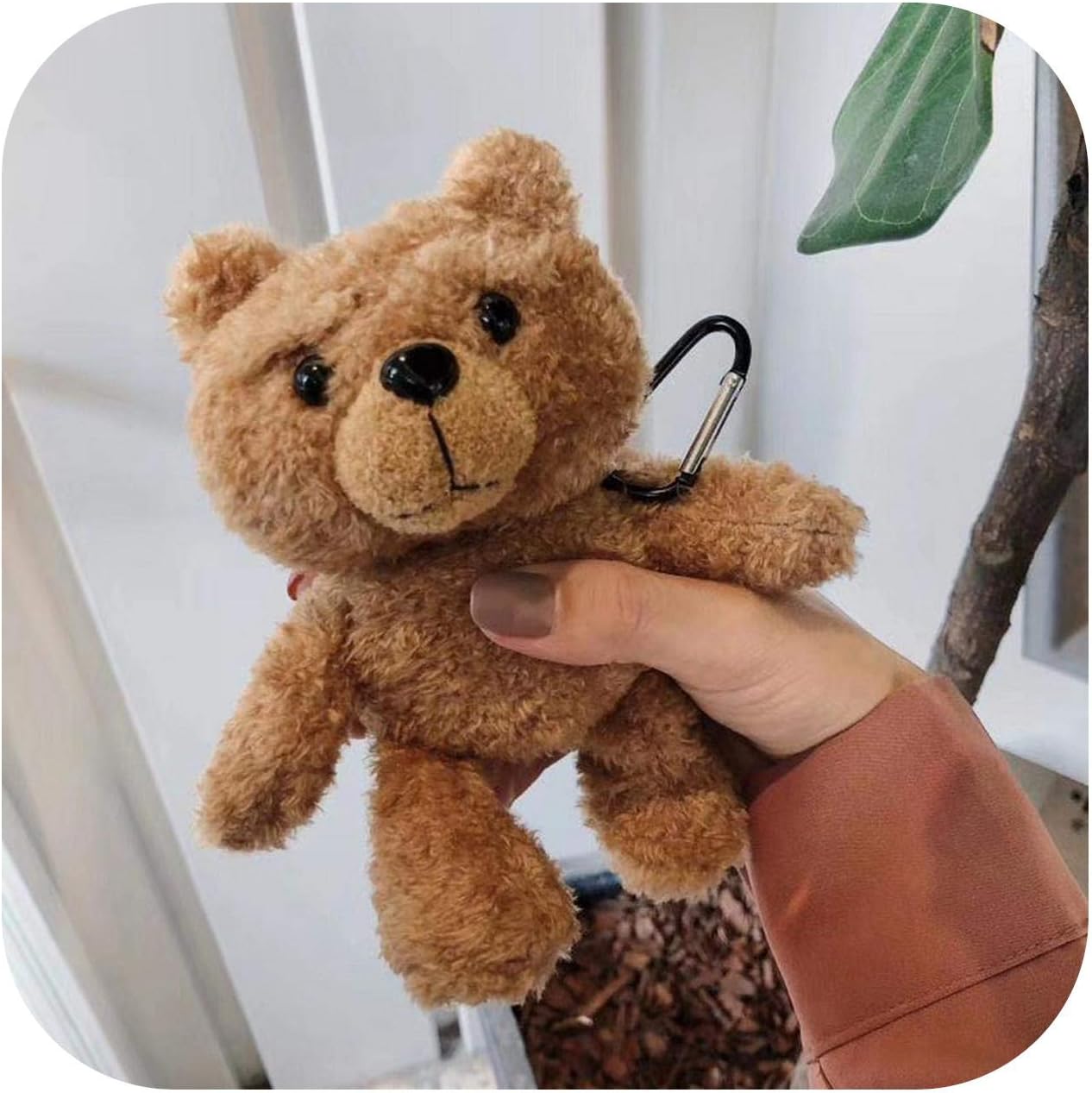 3D Cute Earphone Case for Airpods Pro Case Cartoon Knitted Plush Cover for Apple Airpods 3 Pro Brown Bear Headphone Earpods Case -1020YK-