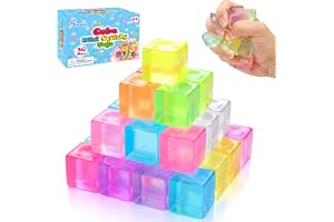 Siwarm 30 Pack Mini Cube Squishy Fidget Toys for Kids and Adults | Mini Stress Cube Squeeze Toys, Sensory Toys, Anxiety Relief, Treasure Box Toys Classroom Prizes, Party Favors