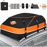 Sailnovo Rooftop Cargo Carrier Waterproof 20 Cubic Feet Car Roof Rack Cargo Carrier Roof Cargo Bag for All Cars with/Without Rack, Includes Anti-Slip Mat, 6 Door Hooks & Waterproof Curtain