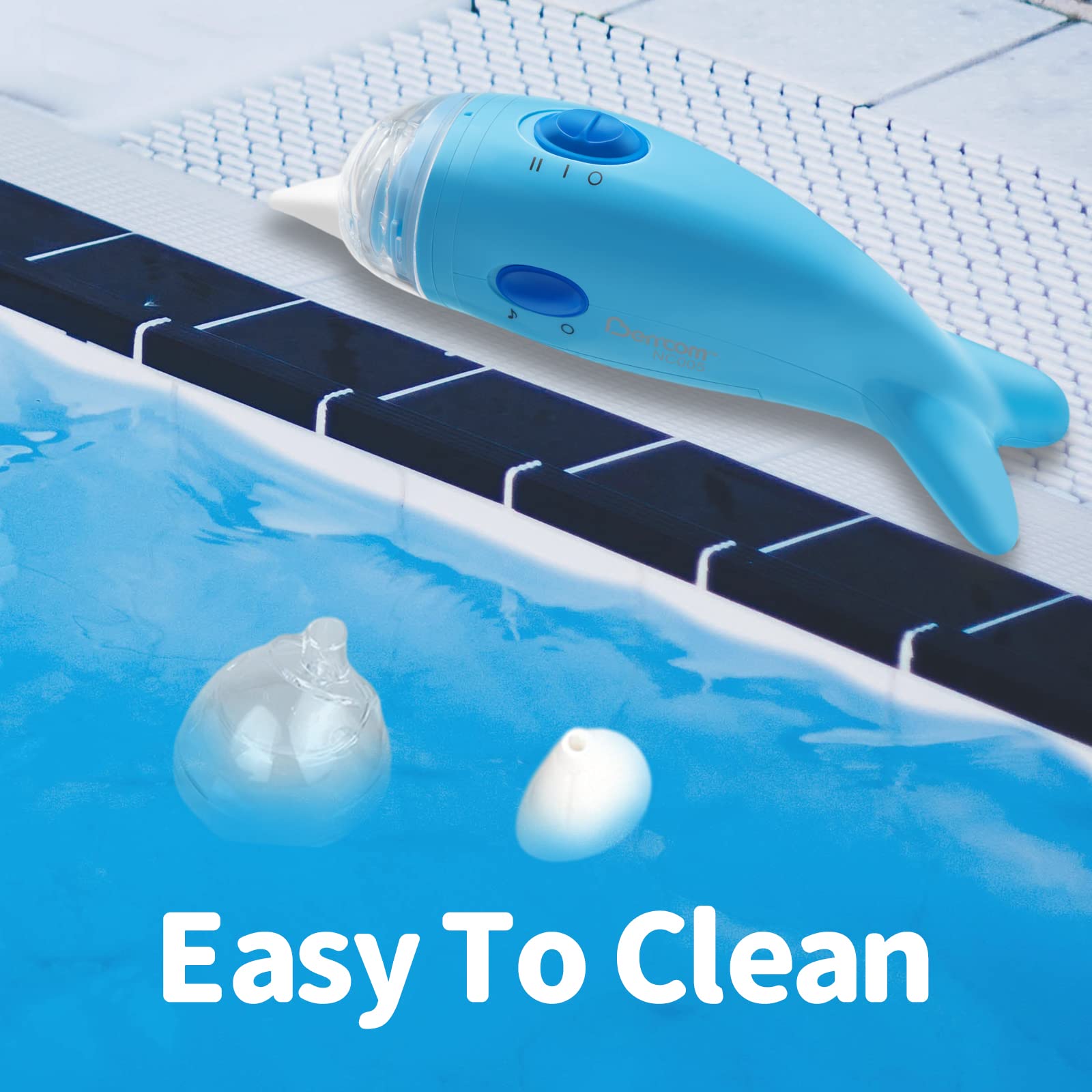 Berrcom Nasal Aspirator for Baby, Electric Nose Sucker Baby Nose Cleaner Automatic Booger Sucker for Kids with Music, Adjustable Suction Level