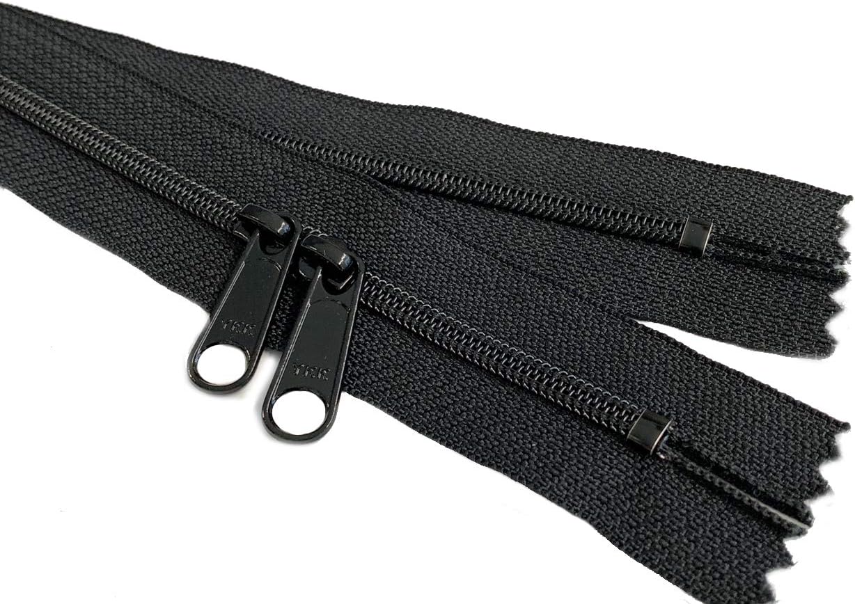 4.5mm YKK Zipper with Double Pull Purse or Handbag Zippers Head to Head Sliders Made