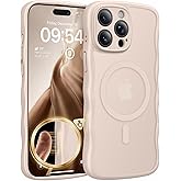 TAURI Magnetic for iPhone 16 Pro Case, Cute Wavy Design [Full Camera Protection] [Compatible with Magsafe] Anti-Slip Translucent Matte Case for iPhone 16 Pro for Women Girls, Desert