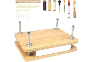 DeziWood Book Press, Book Press Machine, Large Book Press Book Binding Kits, Portable Book Press Bookbinding for Handmade Bookbinding, Manual Paper Press, Bamboo Flower Press Kit, 15.5x11.6 Inch