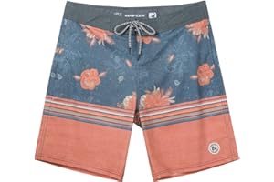 SURF CUZ Men's Vintage Cruzer Stretch Boardshorts Chino Shorts Swim Shorts Without Mesh Liner Swim Trunks