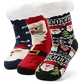 Moon Tree Girls Fuzzy Socks Winter Warm Socks for Kids Girls Thick Thermal Fleece Lined Fluffy Socks for Home 3 Pack