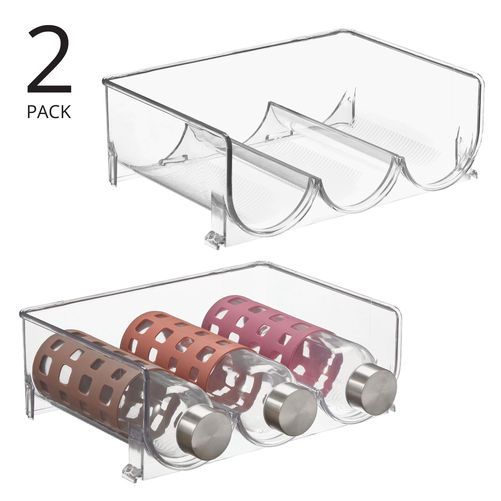 Mua mDesign Stackable Plastic 3 Bottle Refrigerator Wine Rack - Kitchen ...