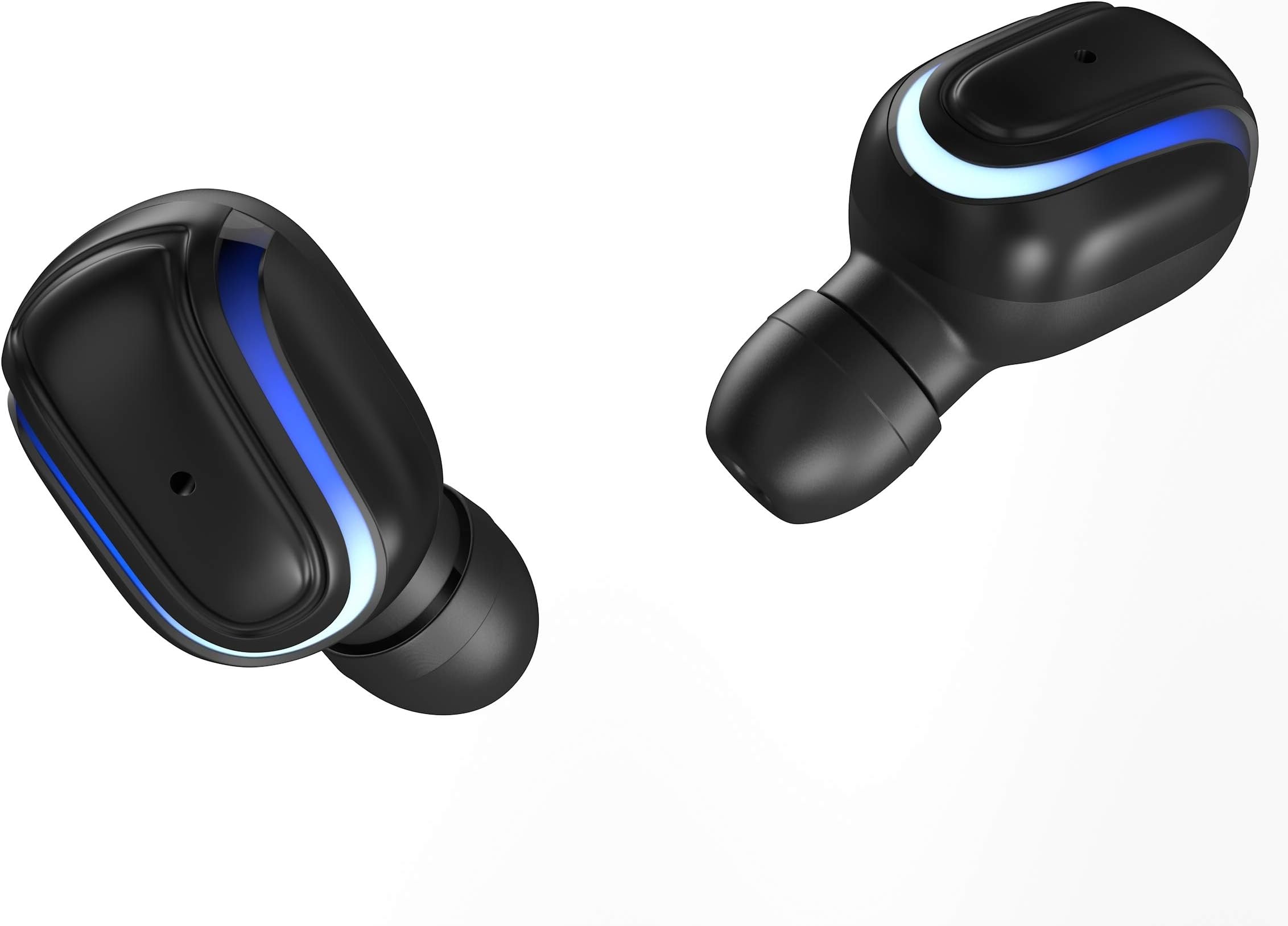Compact Wireless Bluetooth 5.1 Noise Canceling Earbuds IPX7 Waterproof True Stereo Headphones 36 Hr Playtime Charging Case (with Built in Phone Charging Feature) in Ear Microphone for Sports Work Play