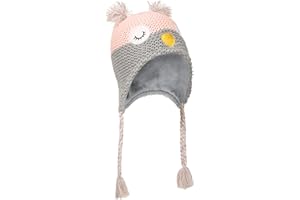 Mountain Warehouse Owl Knitted Kids Winter Hat - Fleece Lined Beanie