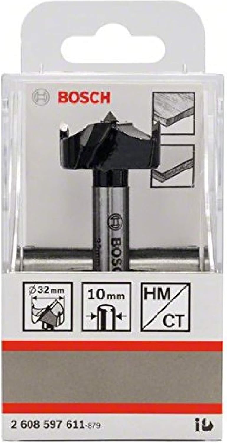 Bosch Professional 1 pc. tungsten carbide hinge cutting bit (diameter 32 mm, Accessory rotary drill), Silver