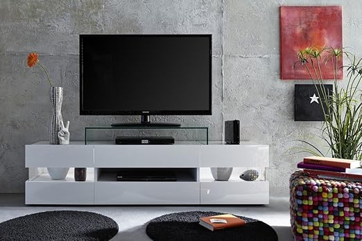 Dreams4home Tv Lowboard Hector Tv Unterteil Tv Schrank Lowboard Unterschrank Schrank Wohnzimmerschrank Wohnzimmer B H T Ca 169 X 43 X 43 5 Cm Weiss Beleuchtung Farbwechsel Beleuchtung Ausfuhrung Ohne Glas Tv Buhne Amazon De Kuche Haushalt