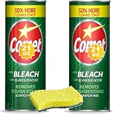 Cleaning Bundle &ndash; Includes Comet Powder Cleanser with Bleach (2 &times; 21 oz) + Heavy Duty Scrub Sponge &ndash; Kitchen &amp; Bathroom Multi-Surface Cleaning Kit