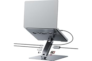 BENFEI Laptop Stand with USB C 7in1 Docking Station,HDMI 4K@60Hz,1*SD 1*Micro SD,100W Power Delivery,10Gbps 1*USB C 3.2 and 2
