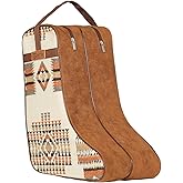 M&F Western Products TWISTER Boot Bag, Camel with Southwestern Diamond Pattern, Nylon Handles and Gussets