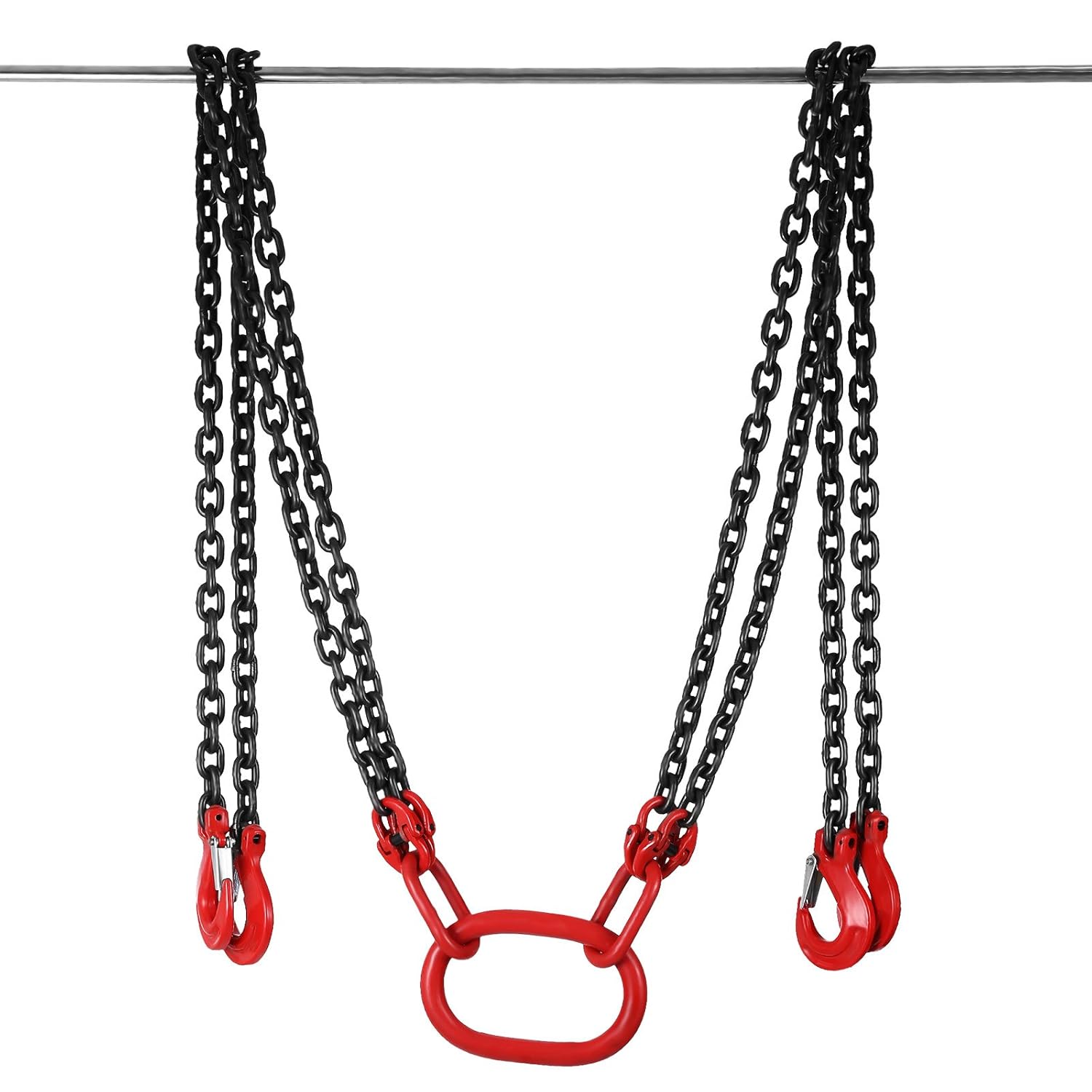 OrangeA 10FT Sling Chain 9/32 x 10′ Steel Lifting Hooks 10000LBS Chain