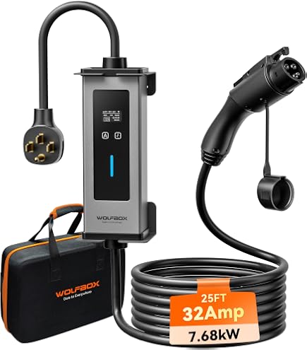 Amazon.com: WOLFBOX Level 1&2 Electric car Charger 40Amp J1772,ETL