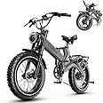 Folding Electric Bike for Adults,1500W Motor(Peak 2000W),35MPH 100Mile,48V 25Ah Battery,20" x 4.0 Fat Tire Foldable Electric Bicycle,Electric Mountain E-Bike,Hydraulic Disc Brake E-Bike