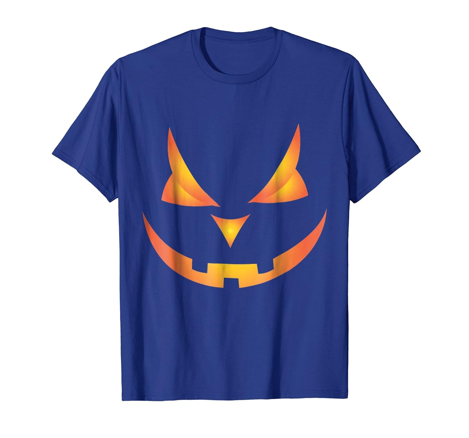 Scary Pumpkin Face Halloween Costume T-Shirt Orange Glow-Rose