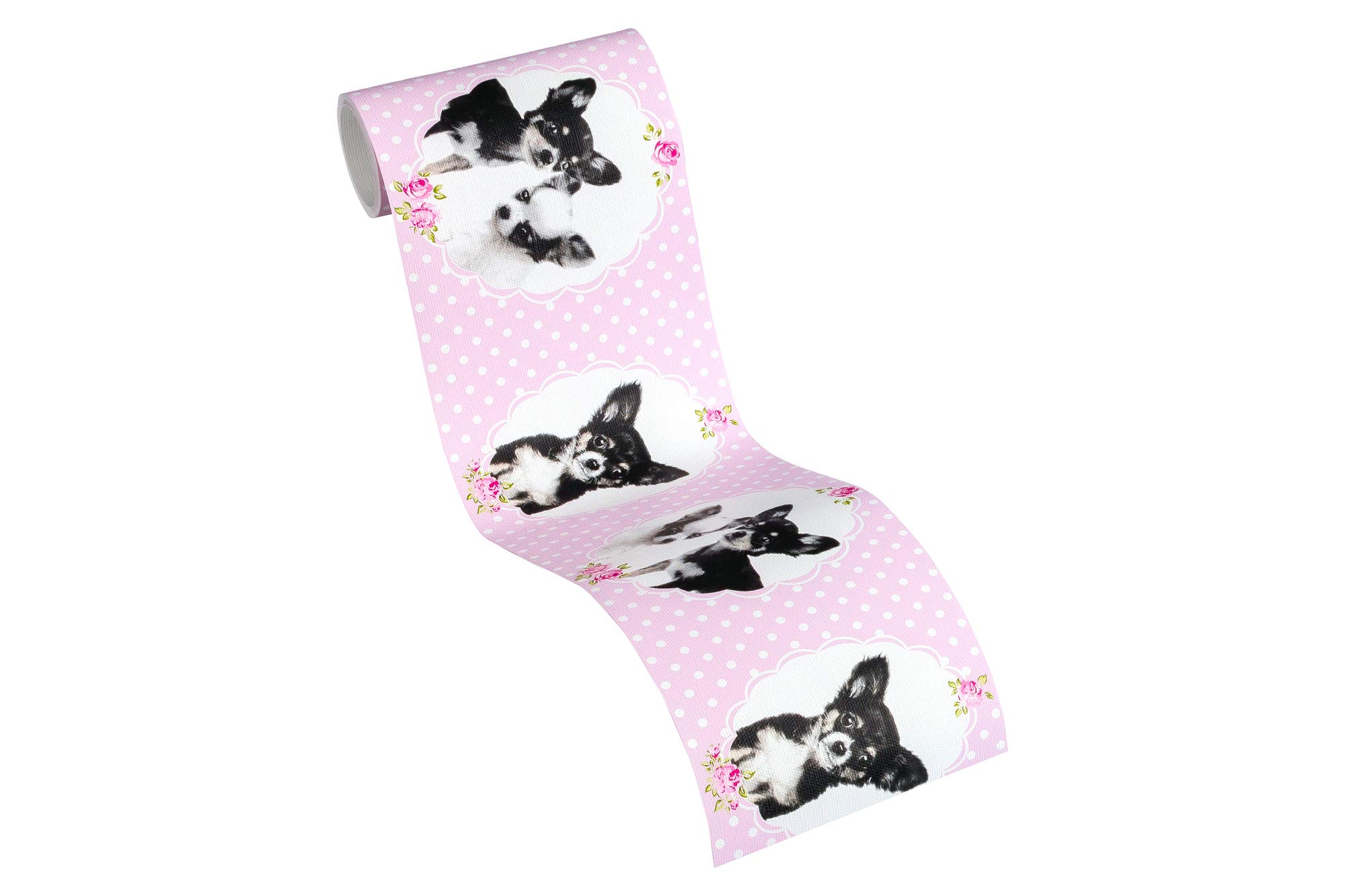 Animal Wallpaper for Kids Wallpaper Border Little Stars Non-Woven Wallpaper 5.00 m x 0.13 m Pink Black Made in Germany by Livingwalls 358502 35850-2