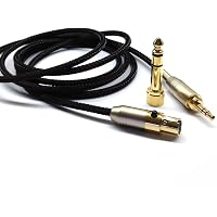 Câble Audio Auxiliaire Tressé Nylon Pour Casque AKG (Q701, K712, K240, Etc.) - 2 M, Connecteurs Plaqués Or, Adaptateur 6.35 Mm Inclus
