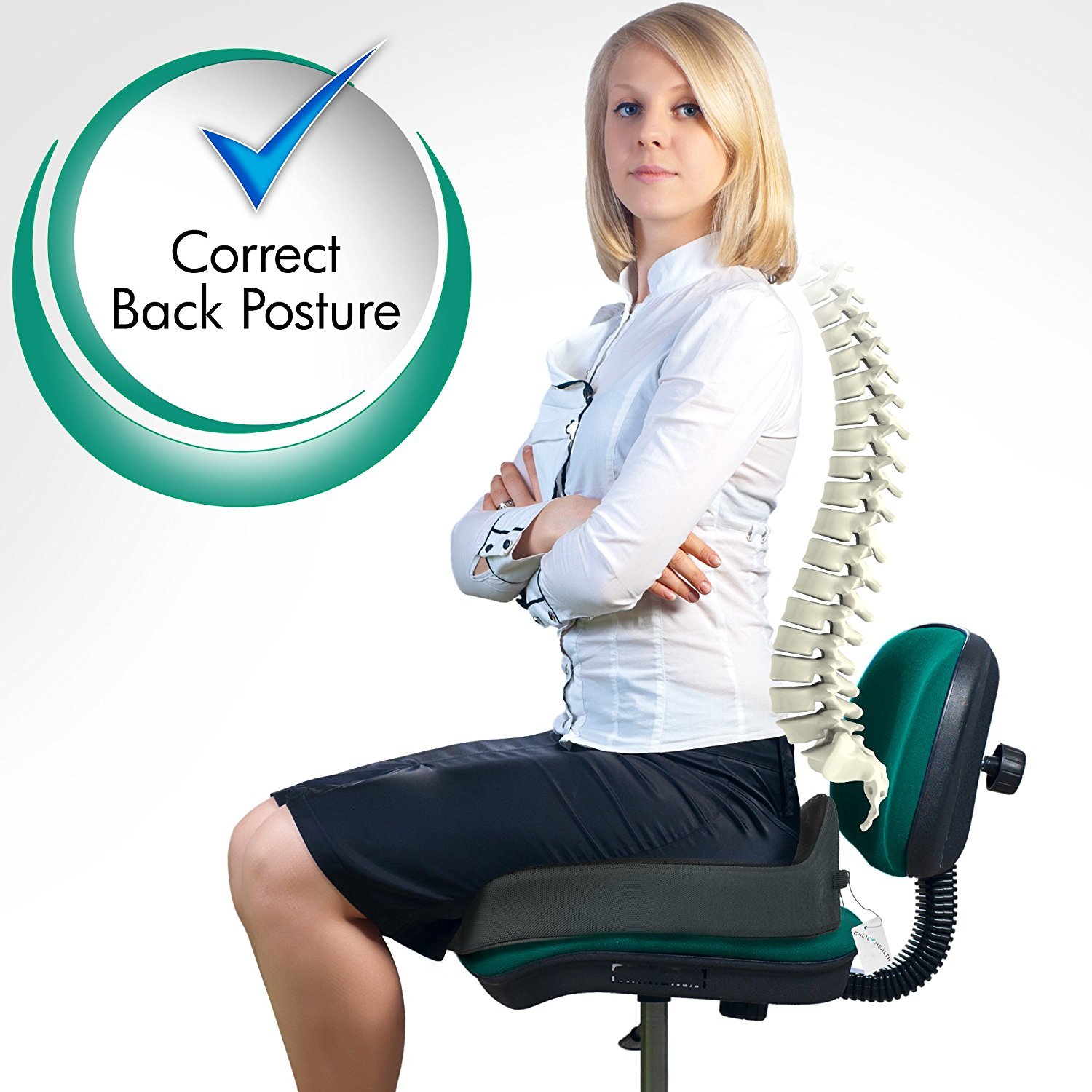 Calily Tailbone Coccyx Cushion Orthopedic Seat Cushion for Office Chair, Car, Trucks, Airplane, etc. – Amazing Relief for Lower Back Pain, Tailbone, Sciatica, Pelvic Pain, Prostate, etc. [UPGRADED]