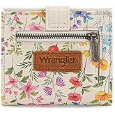 Montana West X Wrangler Womens Small Wallet Bifold Slim Card Wallet RFID Minimalist Cash Organizers with Zipper Coin Pocket