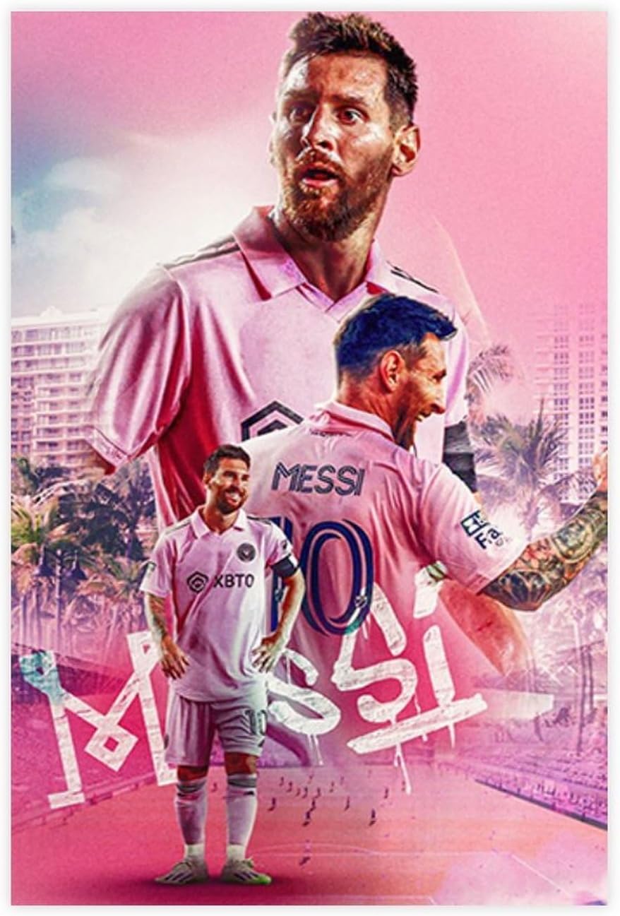 Wall Décor - Lionel Poster Messi Poster Canvas Poster Bedroom Decor Sports Landscape Office Room Decor Gift Unframe: Unframe:12x18inch(30x45cm)