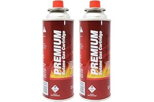 LAVOHOME Butane Fuel Canisters for Portable Camping Stoves, Gas Burners, UL Listed, 8 oz. Per Canister - Set of 2