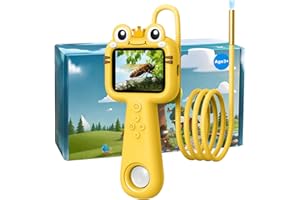 VIVID GLASS Borescope Camera for Kids - STEM Science Educational Toy for 4-12 Years Old Boys & Girls | Birthday Gift for Outdoor Adventures & Nature Discovery (Yellow)