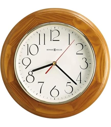 Amazon.com: Howard Miller Corporate Wall Clock – Wood Finish