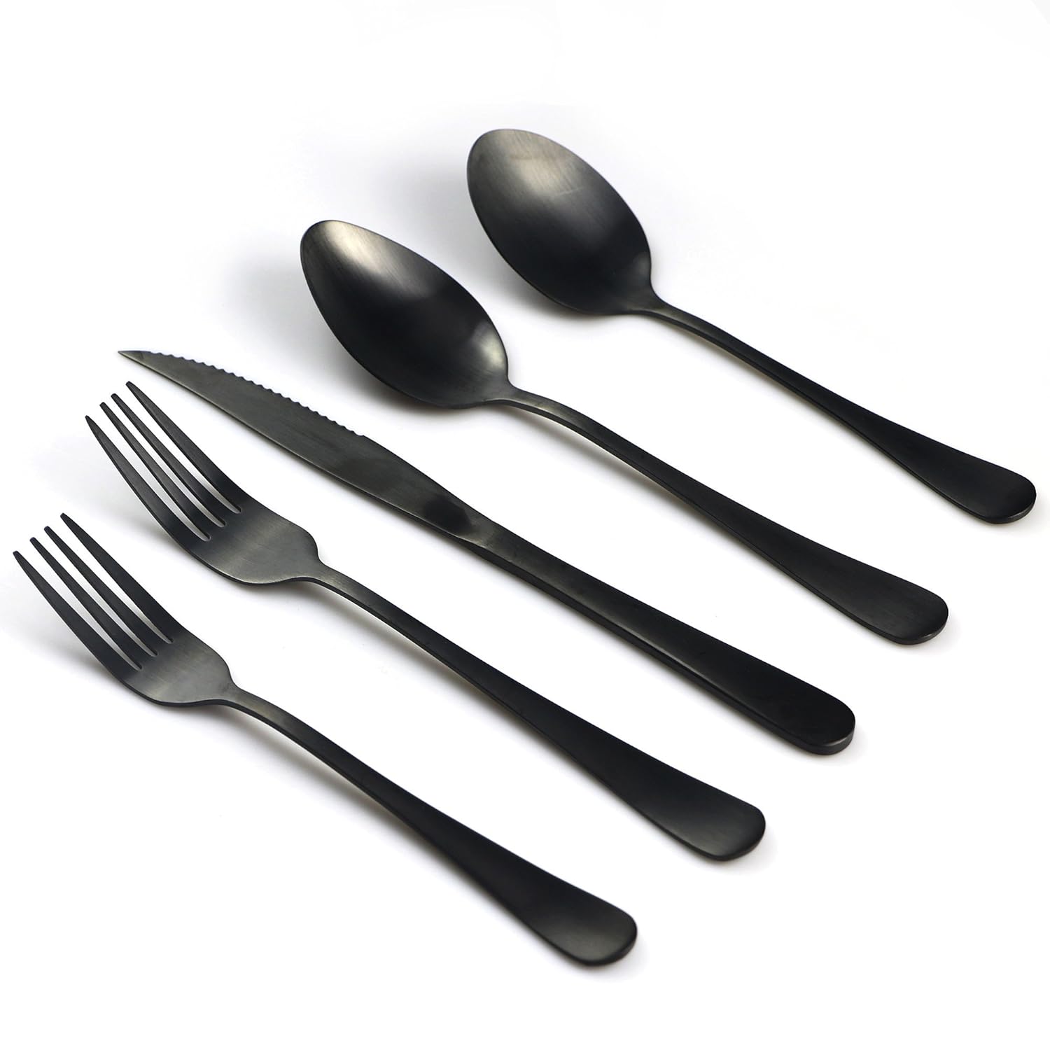 20pcs Stainless Steel Classical Steak Knife Silverware Matte Black