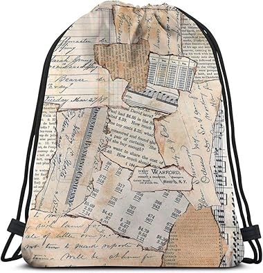 Amazon ナップサック おしゃれ レトロ ナップサック ジムサック スポーツバッグ 収納バッグ 巾着袋 バックパック 大容量 軽量 旅行 防水 部活 水泳 メンズ レディース 子供 おしゃれ 大きい Runjiah ショルダーバッグ