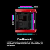 GAMDIAS NESO P1 Dual Chamber Full-Tower EATX Gaming Case 2 Way Setup Type-C Red view 5