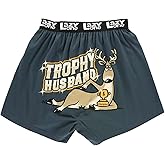 Lazy One Funny Animal Boxers, Humorous Underwear, Novelty Boxer Shorts, Gag Gifts for Men