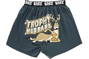 Lazy One Funny Animal Boxers, Humorous Underwear, Novelty Boxer Shorts, Gag Gifts for Men