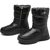 Womens Winter Boots Snow Boots For Women Black Mid Calf Platform Boots Warm Fur Fashion Slip On Boots