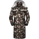 iCreek Raincoat Waterproof Hi Vis Reflective Long Rain Jacket Unisex | Rainwear, Windbreaker, Adjustable Packable Hood, Elastic Cuffs, Mesh Lining, Packable, Outdoor Work, Golf, Hiking