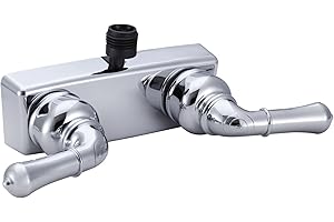 Dura Faucet DF-SA100C-CP RV Shower Faucet Valve Diverter with Classical Handles (Chrome)