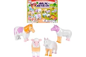 POPULAR PLAYTHINGS Magnetic Mix or Match Farm Animals, Pastel