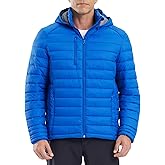 fit space Men's Insulated Synthetic Down Puffer Jacket Winter Warm Coat Quilted Water Resistant Packable Hiking Camping