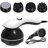 Handheld-Cellulite Massager, Body Sculpting-Machine Full Body Massager Hand Held Back-Massager Electric Foot Massager, Body Shaper for Women, Celulitis-Remover Machine with 4 Massage Wand Attachment